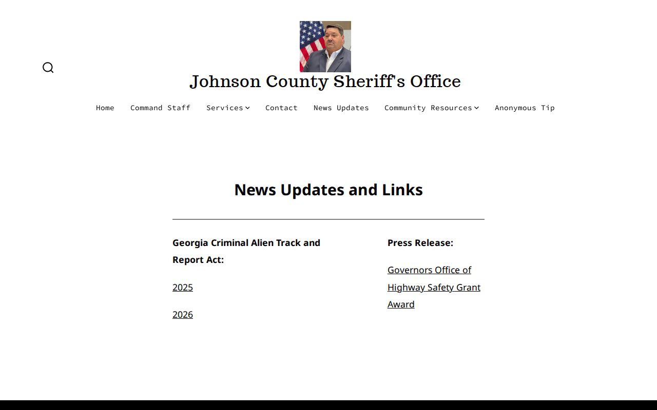 Johnson County Sheriff's Office official crime news updates