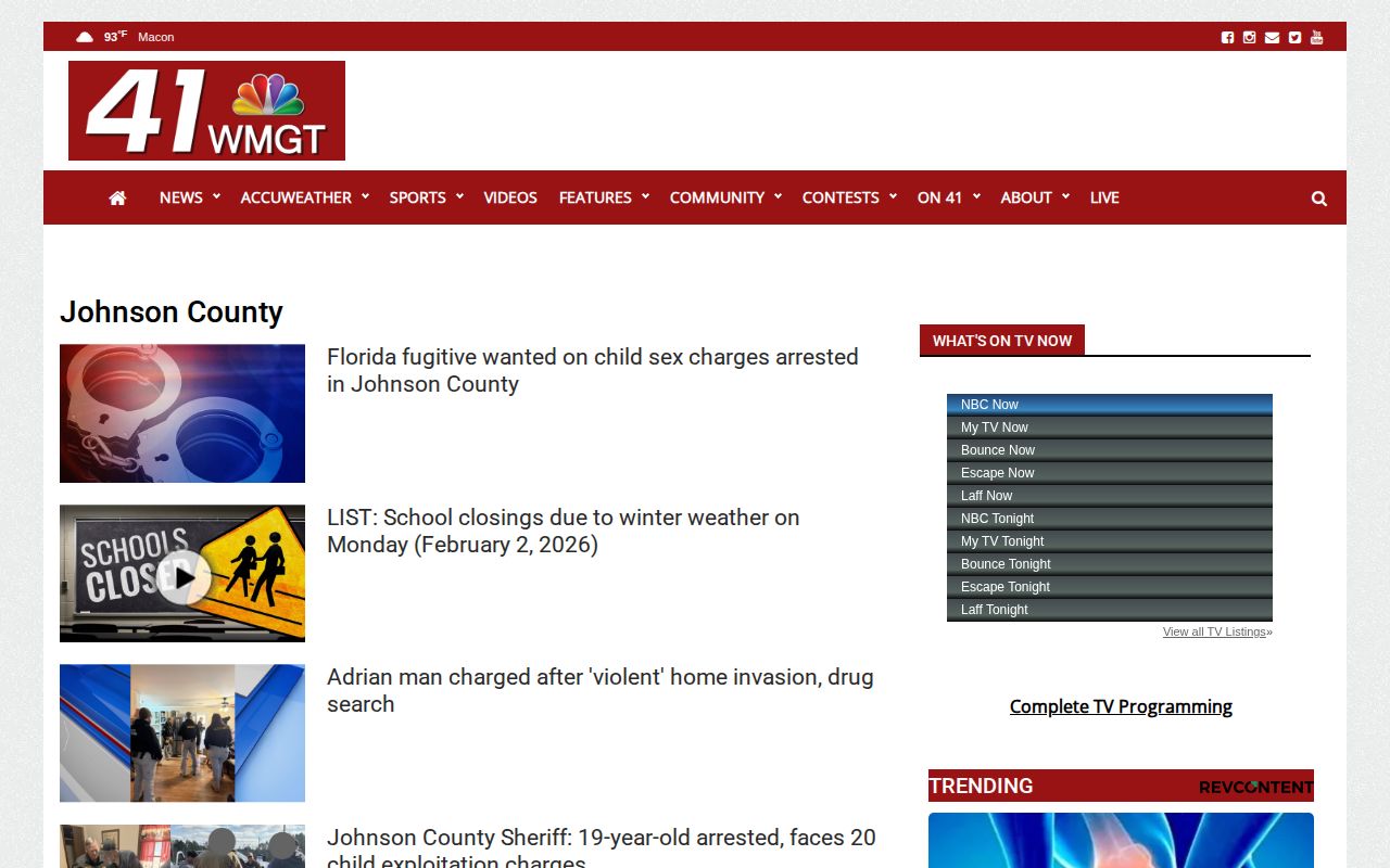 41NBC regional Johnson County crime news coverage