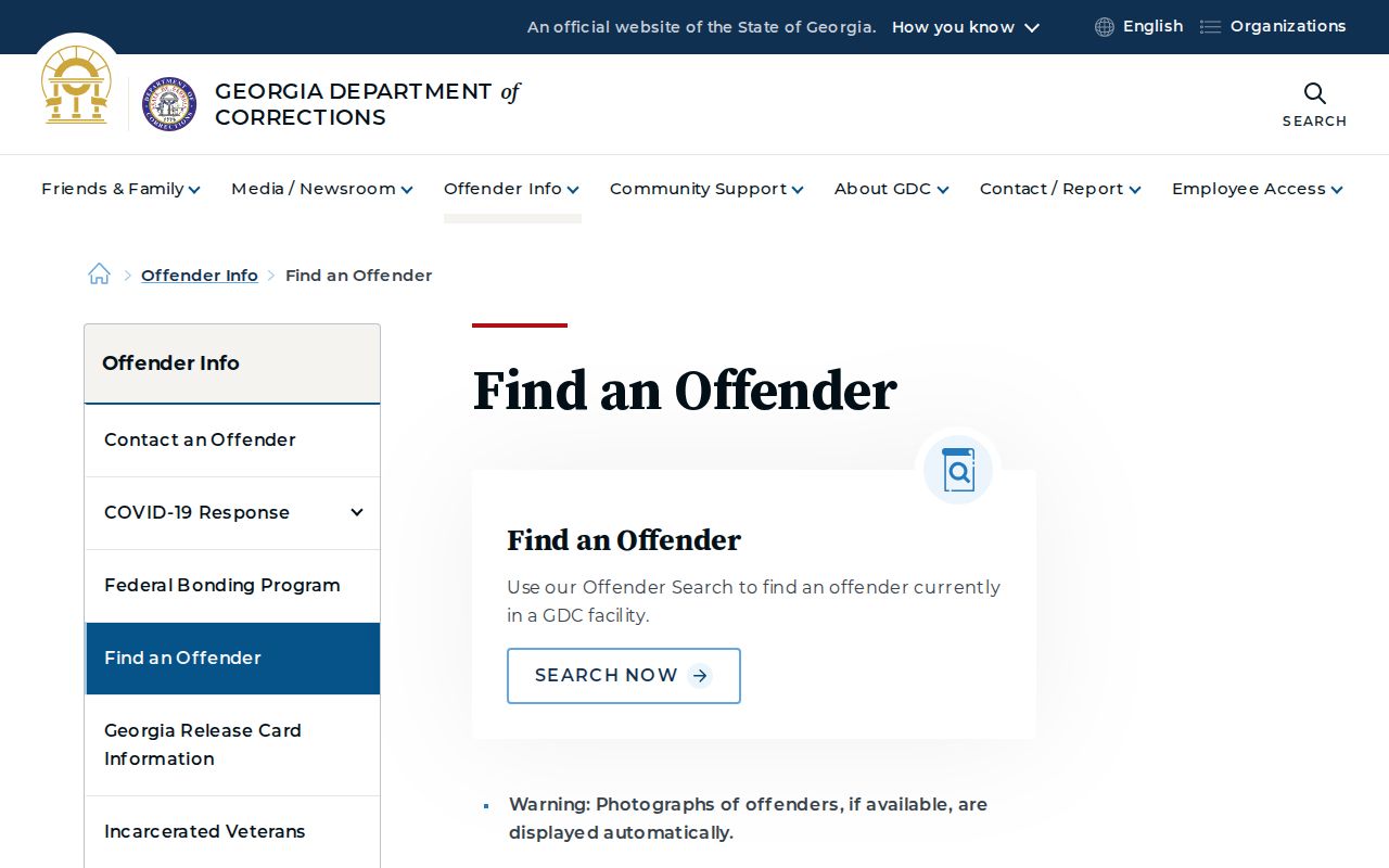 Georgia Department of Corrections offender search for Johnson County record questions